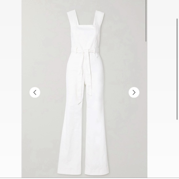 Alice + Olivia White Jean Jumpsuit - Picture 7 of 7